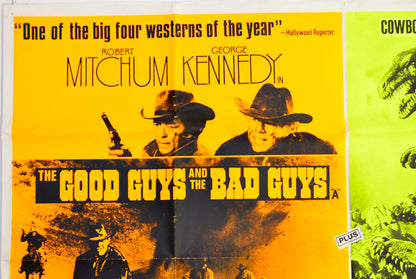 THE GOOD GUYS AND THE BAD GUYS / THE VALLEY OF GWANGI (Top Left) Cinema Quad Movie Poster 