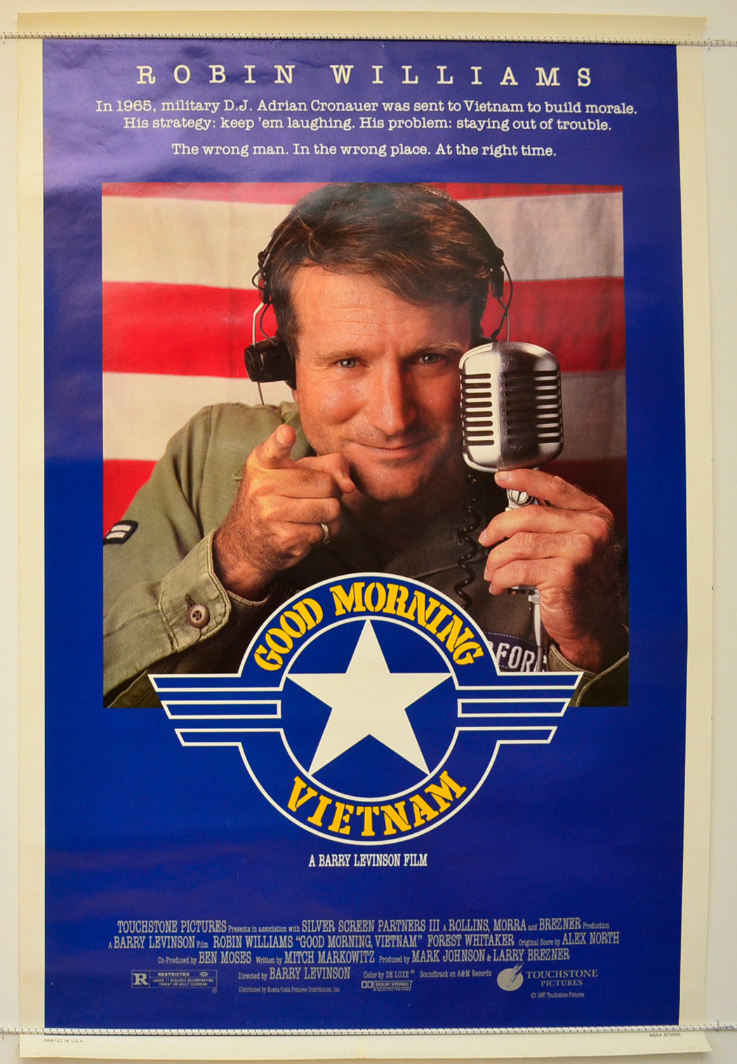 Good Morning Vietnam Original One Sheet Poster - Film Poster - Movie Poster  