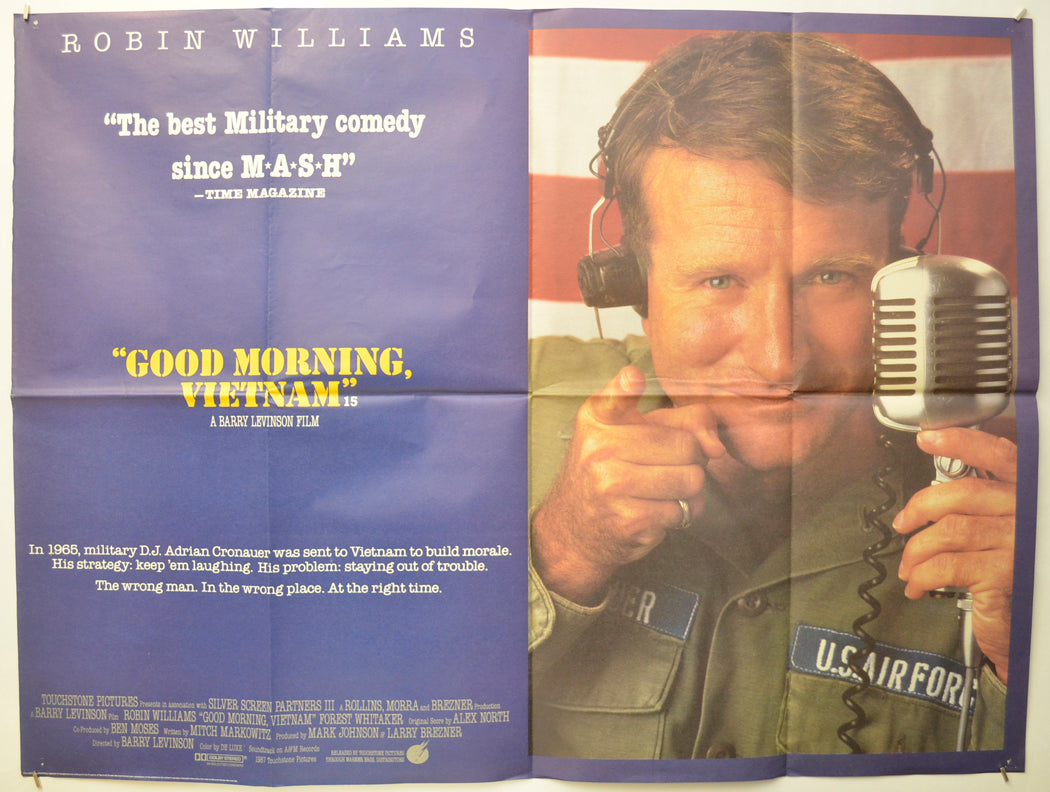 Good Morning Vietnam  Original Quad Poster - Film Poster - Movie Poster