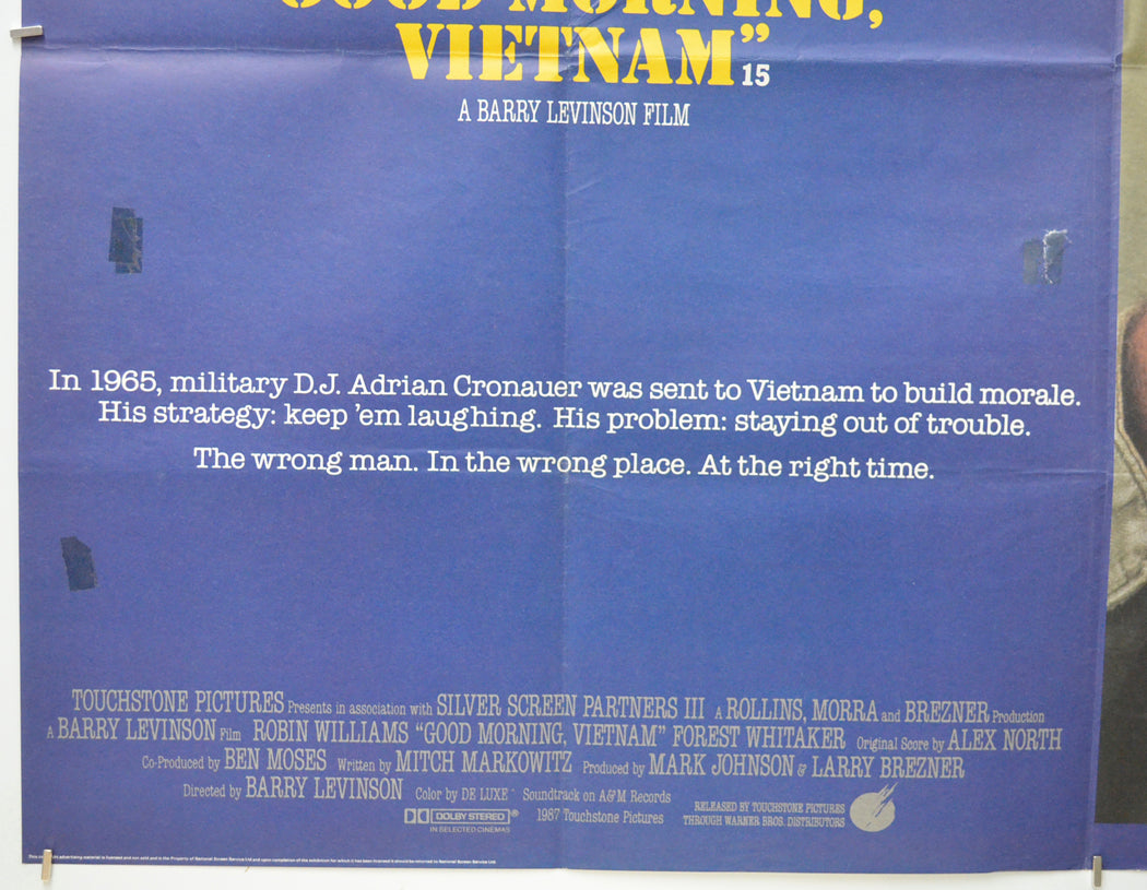 GOOD MORNING VIETNAM (Bottom Left) Cinema Quad Movie Poster 