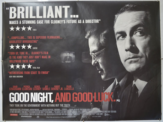 Good Night And Good Luck Original Quad Poster - Film Poster - Movie Poster