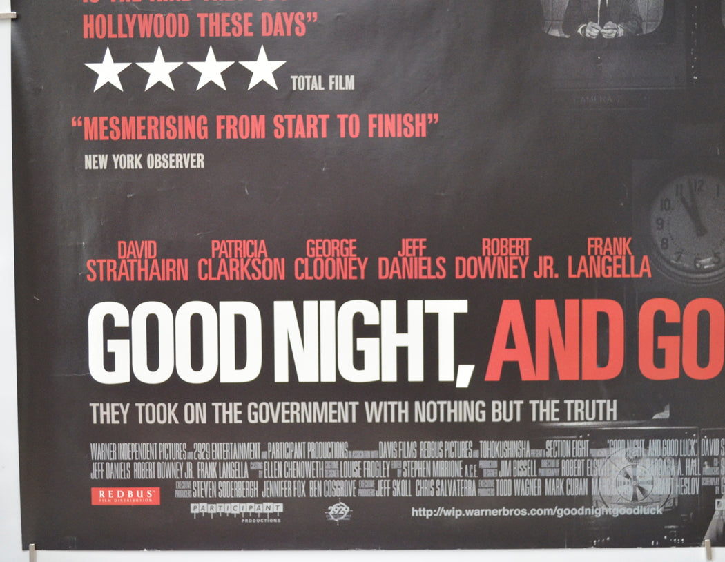 GOOD NIGHT AND GOOD LUCK (Bottom Left) Cinema Quad Movie Poster 