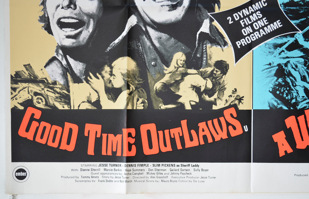 GOOD TIME OUTLAWS / A WHALE OF A TALE (Bottom Left) Cinema Quad Movie Poster 