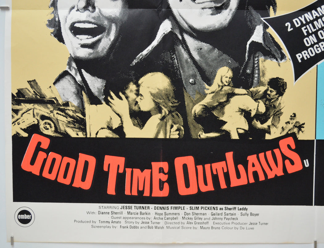 GOOD TIME OUTLAWS / A WHALE OF A TIME (Bottom Left) Cinema Quad Movie Poster 