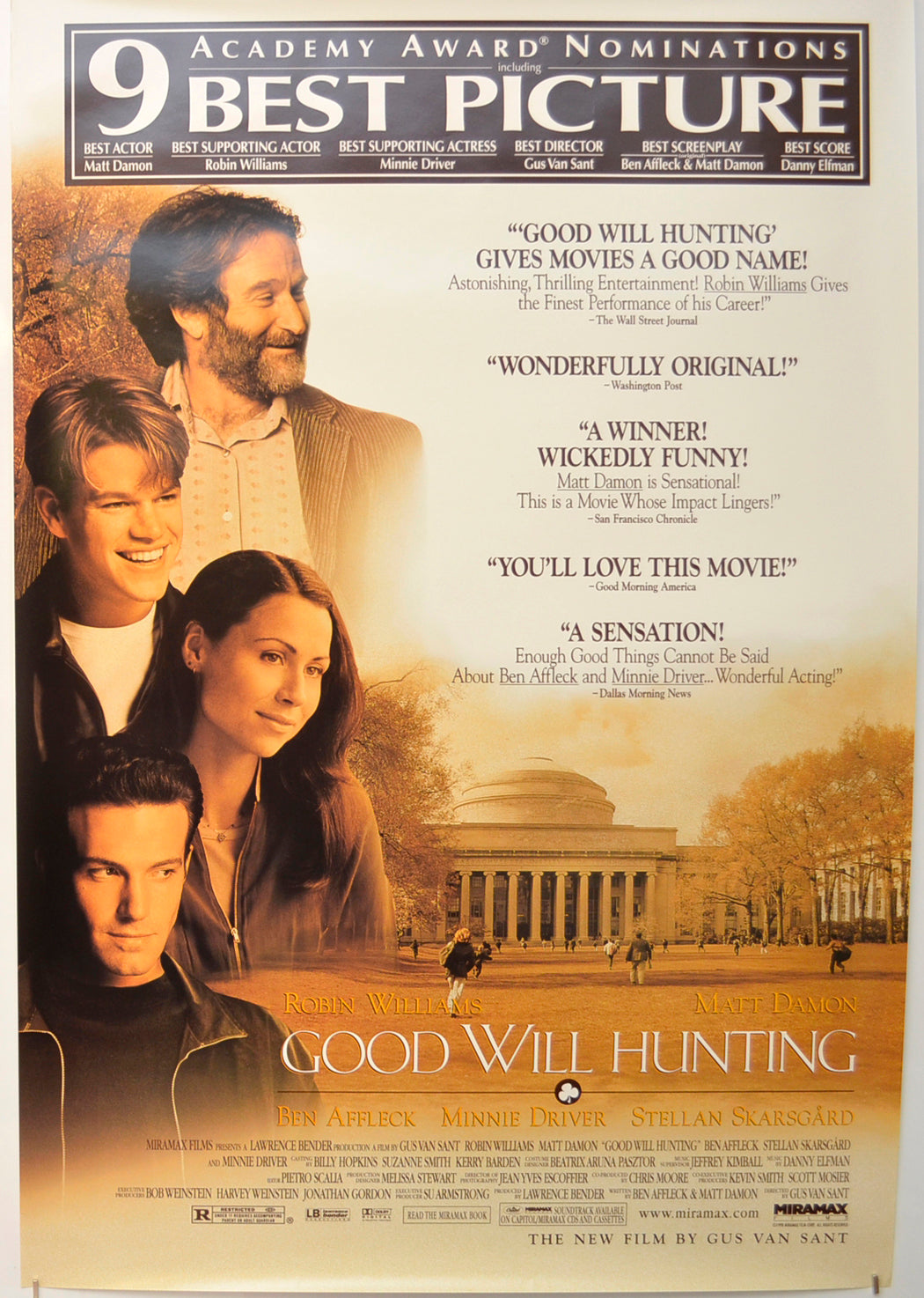 Good Will Hunting Original One Sheet Poster - Film Poster - Movie Poster  