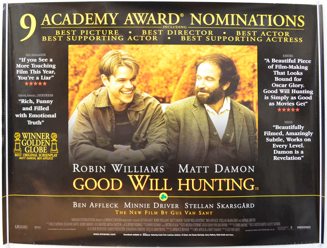 Good Will Hunting Original British Quad Poster - Film Poster - Movie Poster 