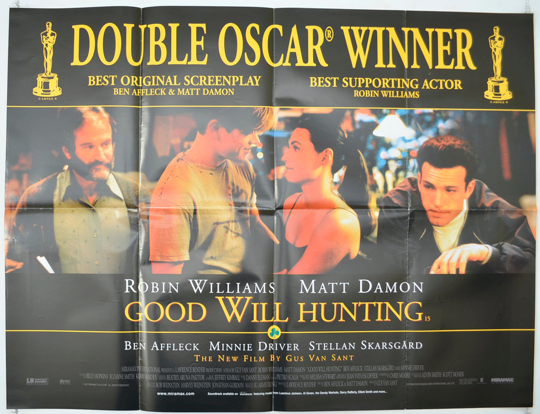 Good Will Hunting  (Oscars Version)  Original Quad Poster - Film Poster - Movie Poster 