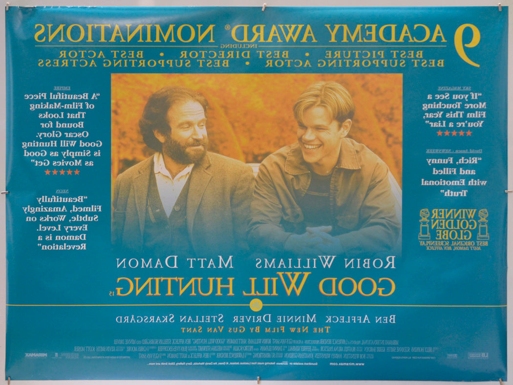 Good Will Hunting (Back) Cinema Quad Movie Poster 