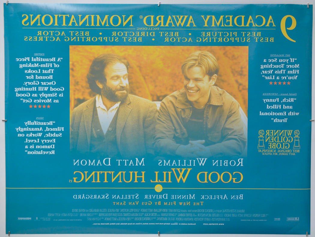 Good Will Hunting (Back) Cinema Quad Movie Poster 