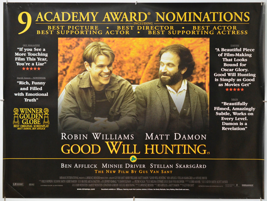 Good Will Hunting - Original Quad Poster - Film Poster - Movie Poster