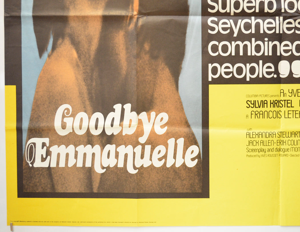 GOODBYE EMMANUELLE (Bottom Left) Cinema Quad Movie Poster 