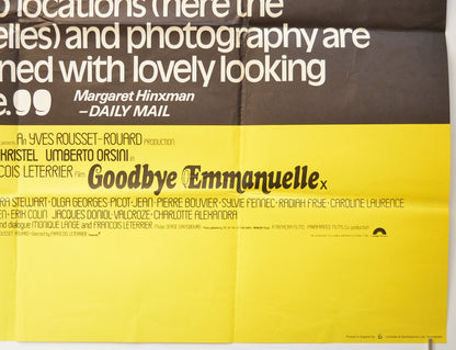 GOODBYE EMMANUELLE (Bottom Right) Cinema Quad Movie Poster 