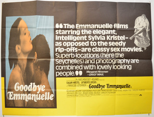 Goodbye Emmanuelle Original Quad Poster - Film Poster - Movie Poster