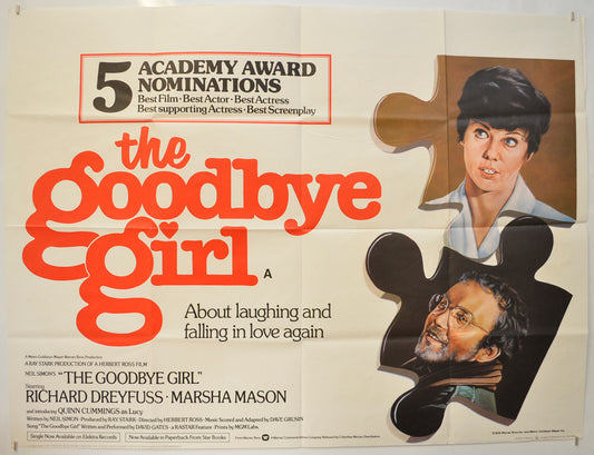 The Goodbye Girl Original Quad Poster - Film Poster - Movie Poster