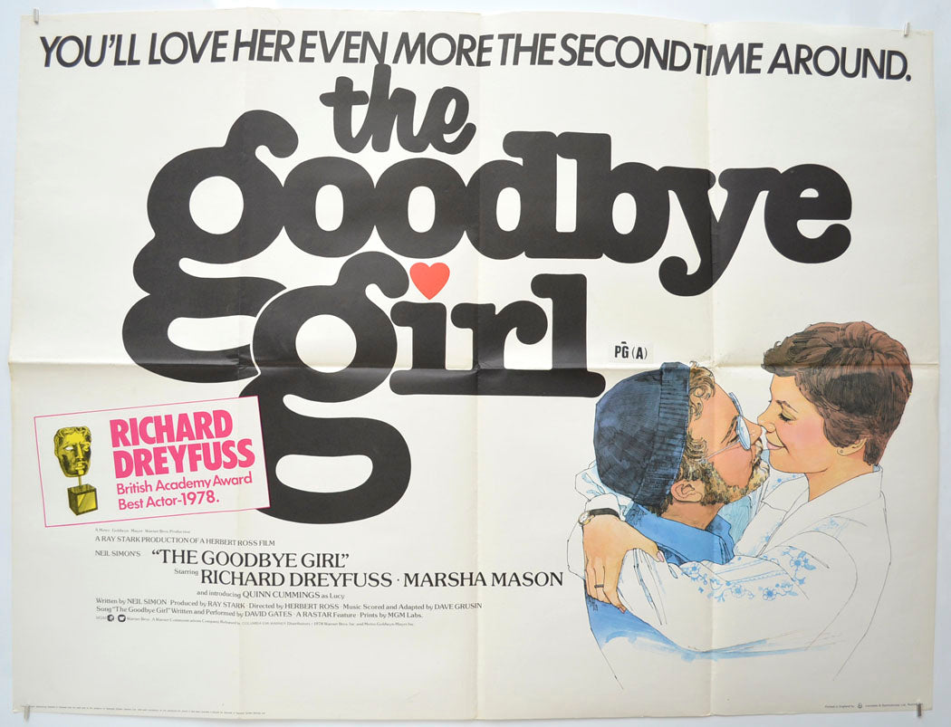 The Goodbye Girl Original Quad Poster - Film Poster - Movie Poster