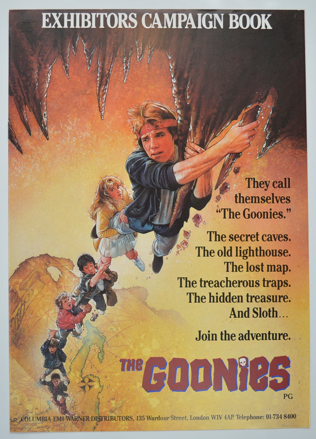 The Goonies Original 8 Page Cinema Exhibitors Campaign Pressbook (UK)