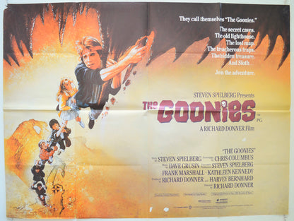 The Goonies  Original British Quad Poster - Film Poster - Movie Poster 