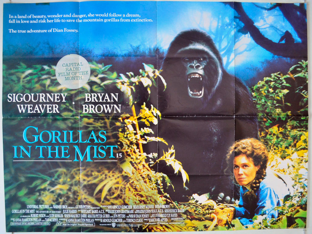 Gorillas In The Mist Original British Quad Poster - Movie Poster