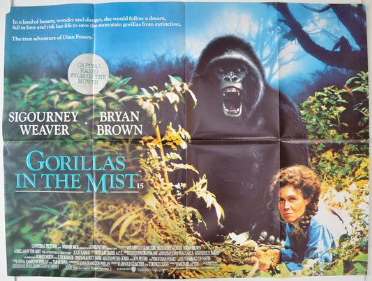 Gorillas In The Mist Original Quad Poster - Film Poster - Movie Poster  