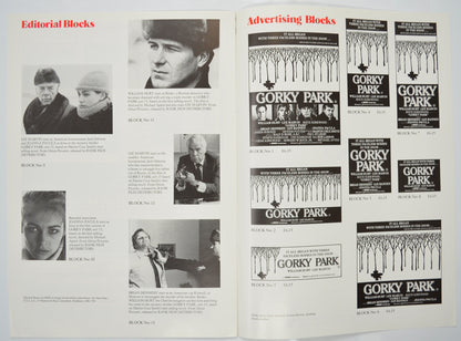 GORKY PARK Cinema Exhibitors Campaign Pressbook - INSIDE 