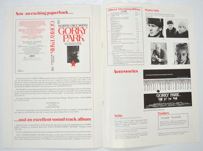 GORKY PARK Cinema Exhibitors Campaign Pressbook - INSIDE 