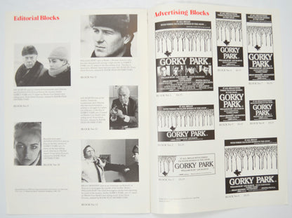 GORKY PARK Cinema Exhibitors Campaign Pressbook - INSIDE 