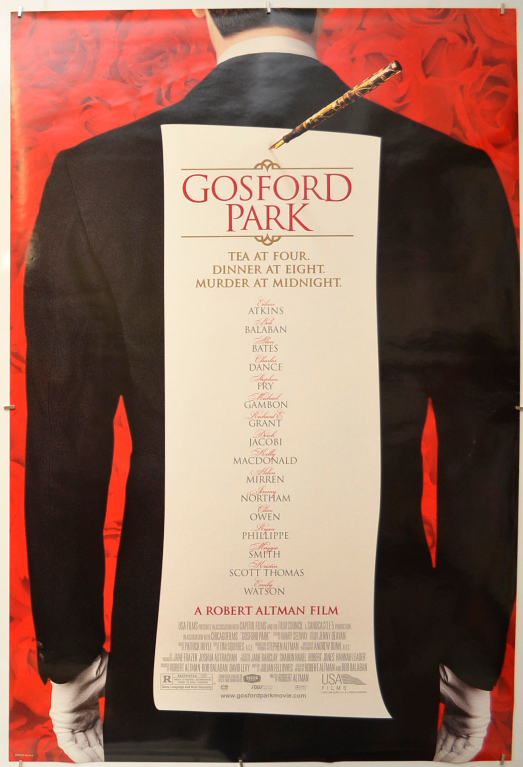 Gosford Park Original One Sheet Poster - Film Poster - Movie Poster