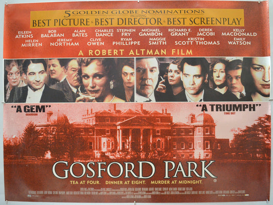 Gosford Park Original Quad Poster - Film Poster - Movie Poster