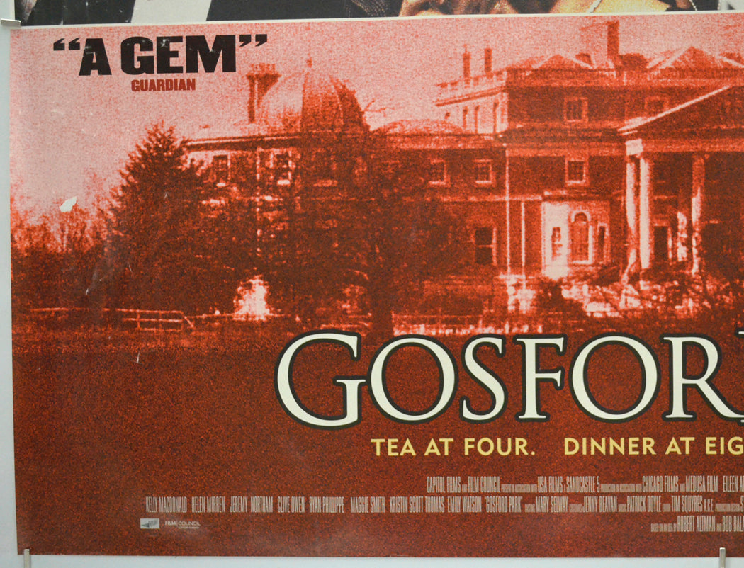 GOSFORD PARK (Bottom Left) Cinema Quad Movie Poster 