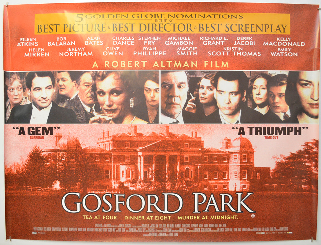 Gosford Park Original Quad Poster - Film Poster - Movie Poster