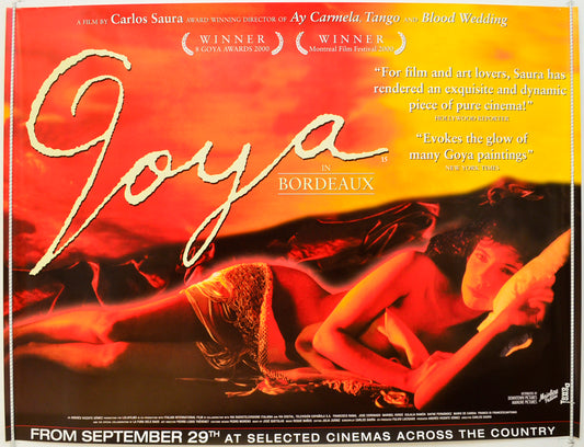 Goya In Bordeaux  Original British Quad Poster - Film Poster - Movie Poster 