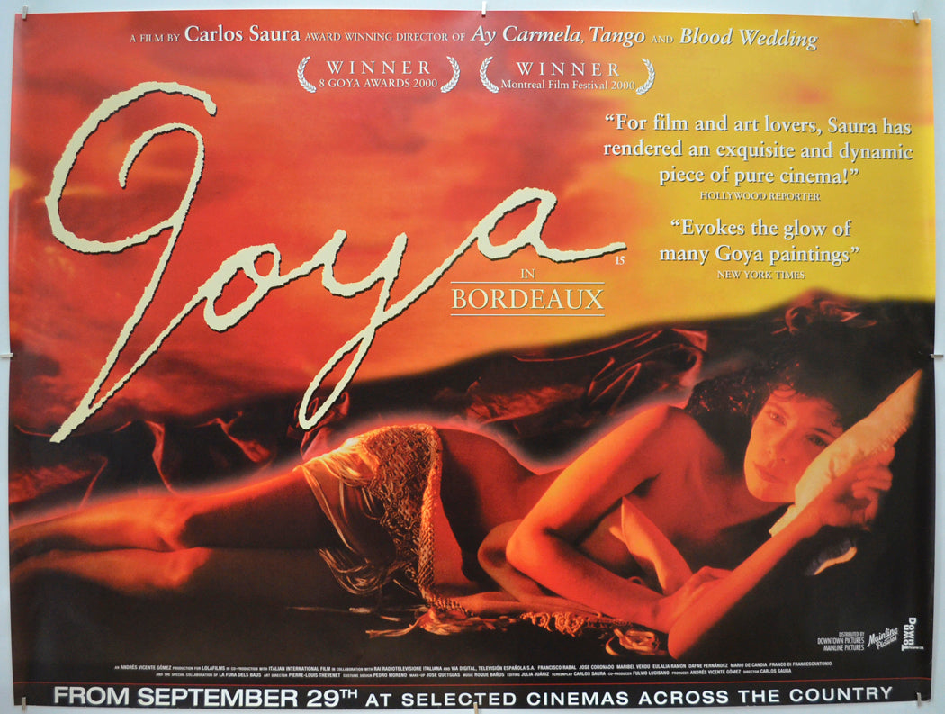 Goya In Bordeaux (a.k.a Goya en Burdeos)  Original Quad Poster - Film Poster - Movie Poster