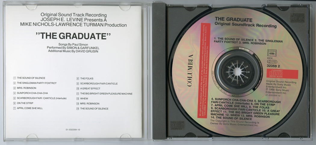 THE GRADUATE Original CD Soundtrack (Inside) 