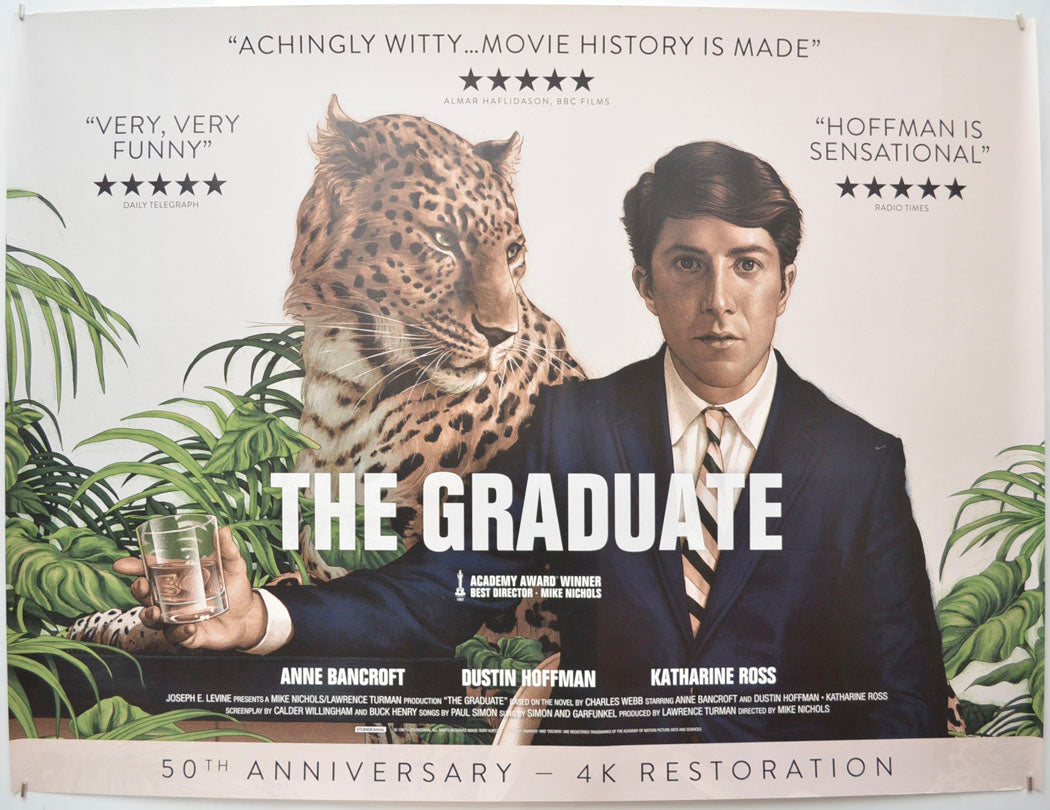 The Graduate (50th Anniversary release poster) Original Quad Poster - Film Poster - Movie Poster