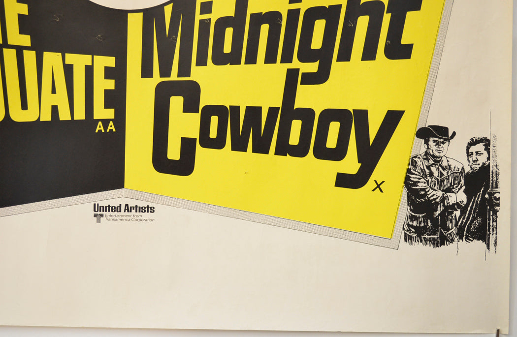 THE GRADUATE / MIDNIGHT COWBOY (Bottom Right) Cinema Quad Movie Poster 