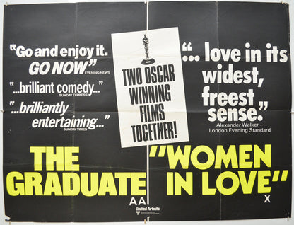 The Graduate / Women In Love (Double Bill)  Original Quad Poster - Film Poster - Movie Poster