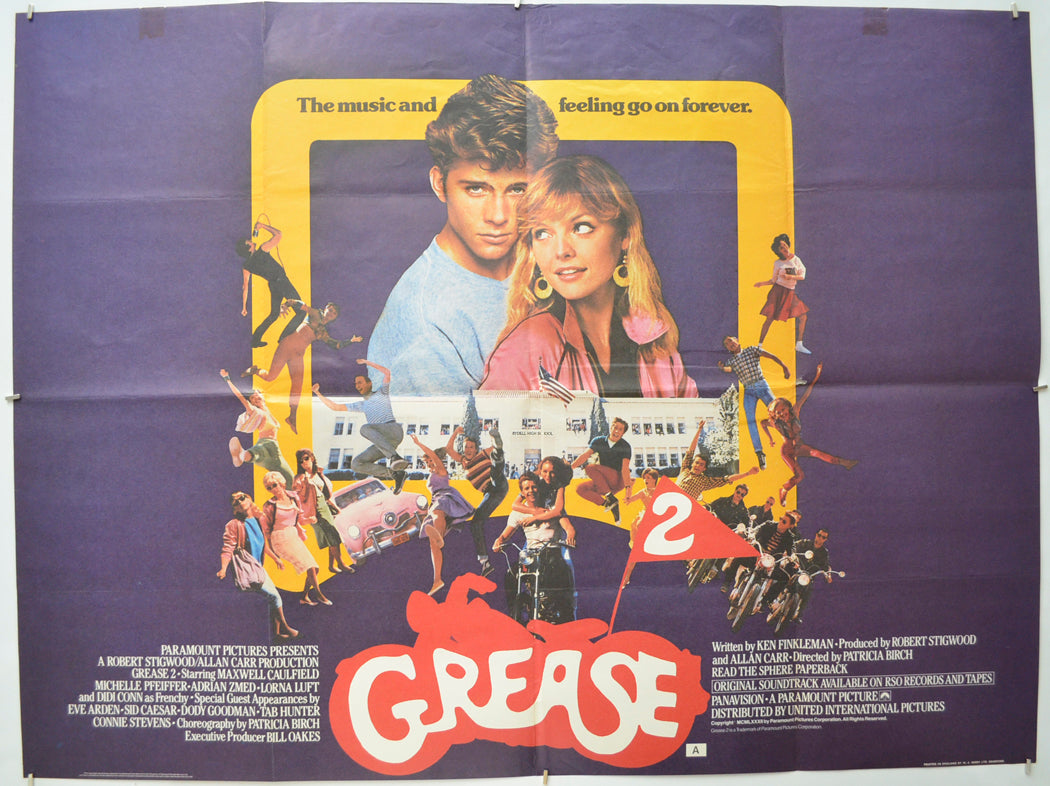 Grease 2 Original Quad Poster - Film Poster - Movie Poster