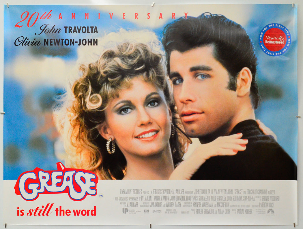 “Grease” Original Quad Poster - Film Poster - Movie Poster – pastposters