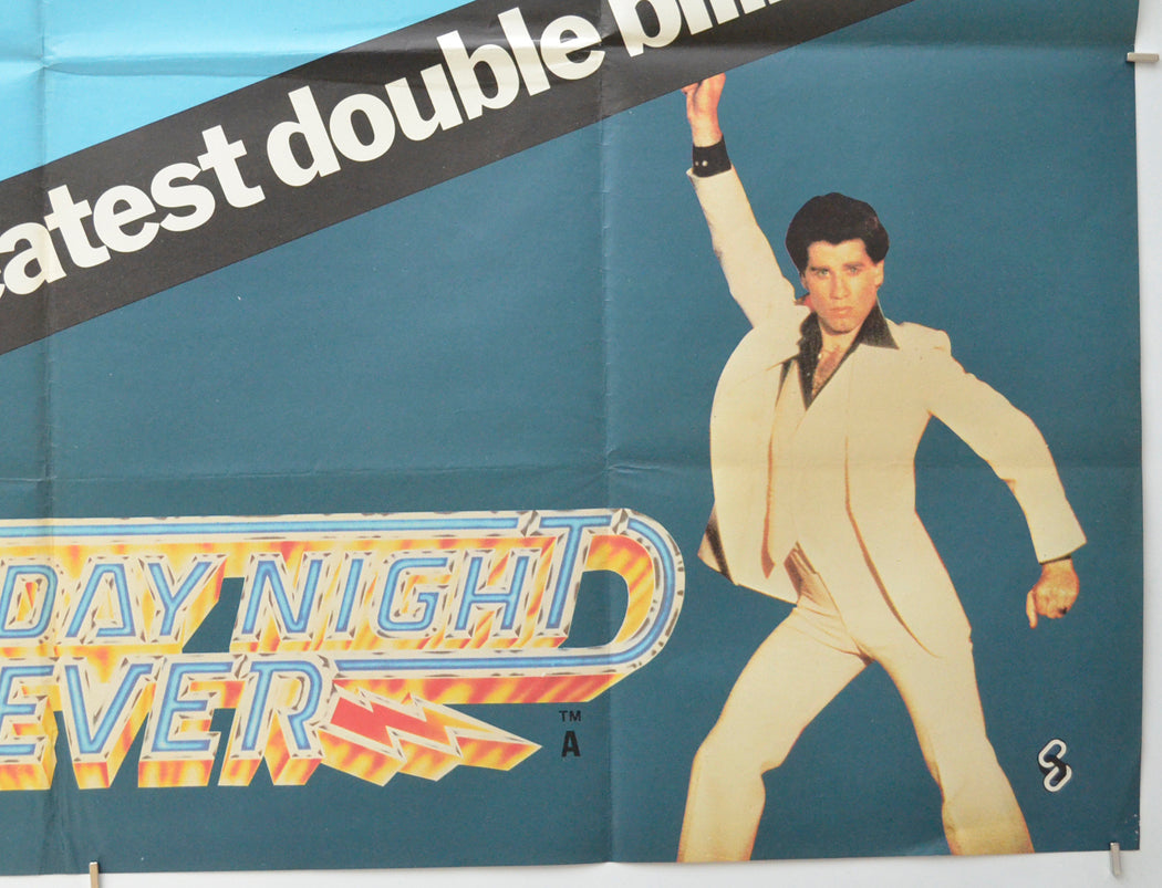 GREASE / SATURDAY NIGHT FEVER (Bottom Right) Cinema Quad Movie Poster 