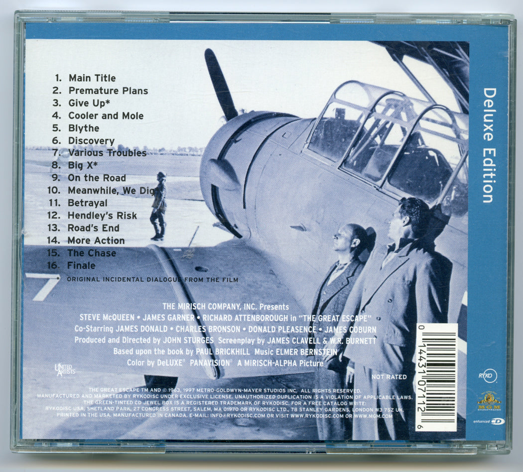 THE GREAT ESCAPE Original CD Soundtrack (back) 