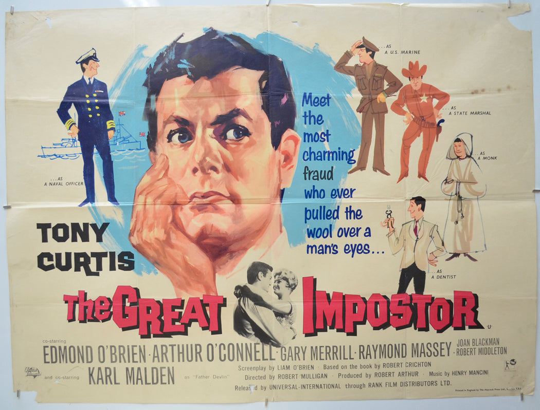 The Great Impostor (a.k.a. The Great Imposter) Original Quad Poster - Film Poster - Movie Poster