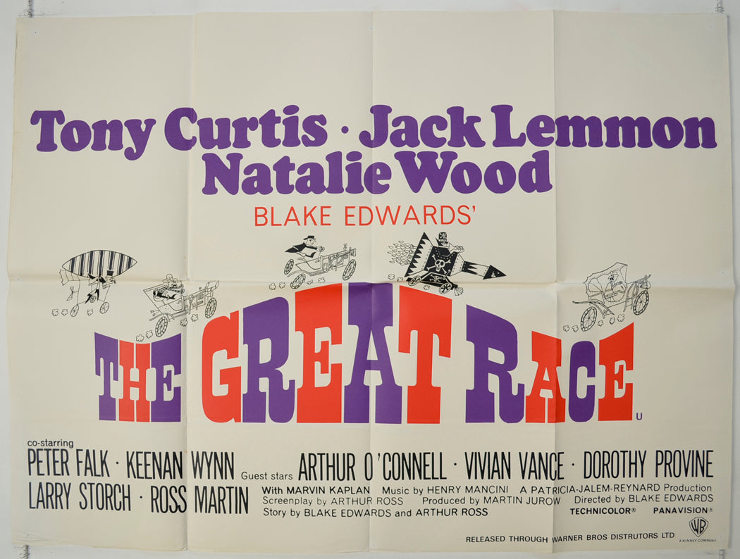 The Great Race  (Version 2)  Original Quad Poster - Film Poster - Movie Poster 