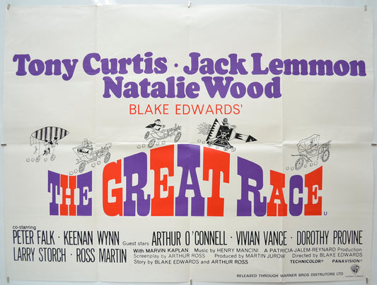 The Great Race (1970-72 re-release poster) Original Quad Poster - Film Poster - Movie Poster