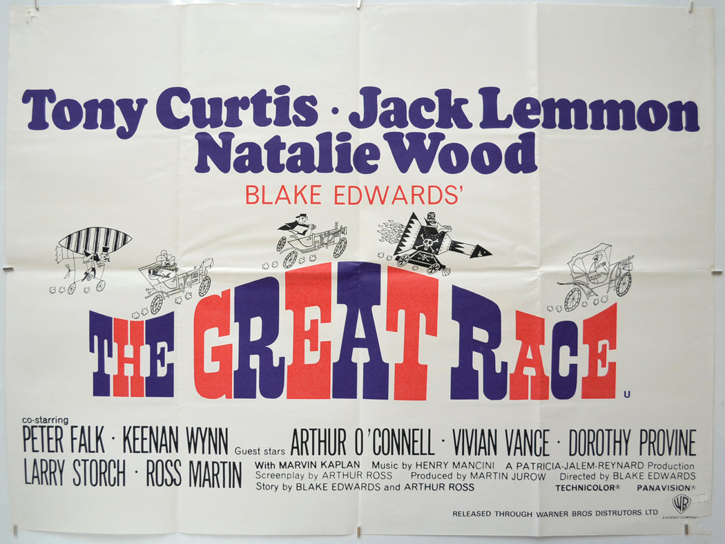 The Great Race (1970-72 re-release poster) Original Quad Poster - Film Poster - Movie Poster