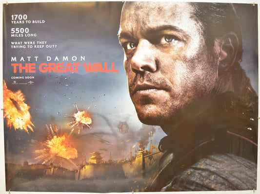 The Great Wall (Teaser / Advance Version 2)  Original Quad Poster - Film Poster - Movie Poster