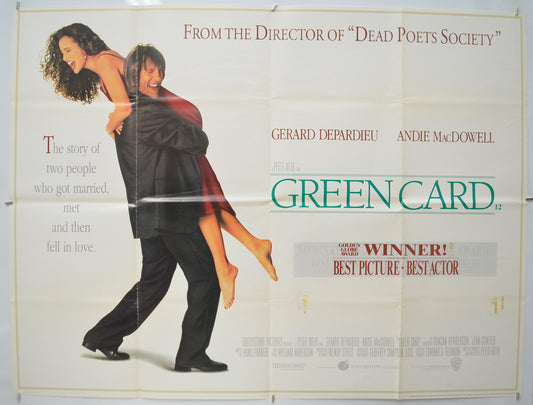 Green Card Original Quad Poster - Film Poster - Movie Poster