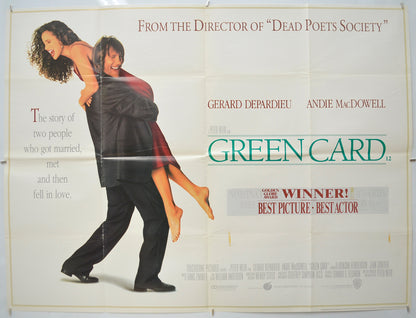 Green Card Original Quad Poster - Film Poster - Movie Poster