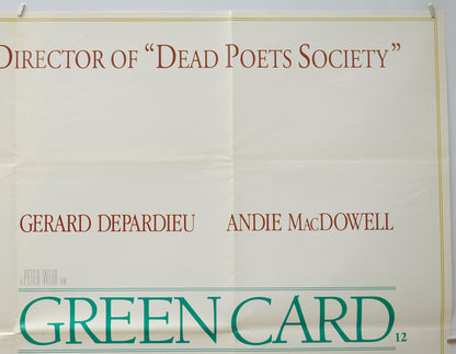 GREEN CARD (Top Right) Cinema Quad Movie Poster 