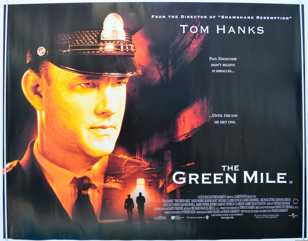 The Green Mile  Original British Quad Poster - Film Poster - Movie Poster 