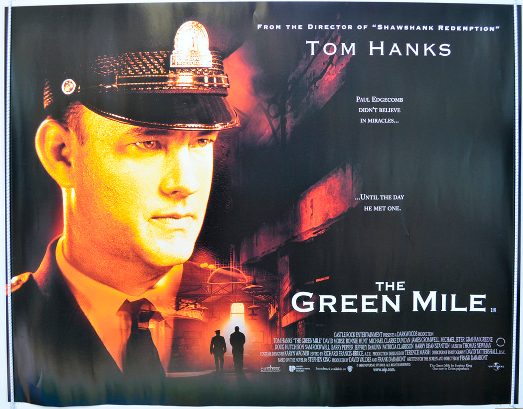 The Green Mile  Original British Quad Poster - Film Poster - Movie Poster 